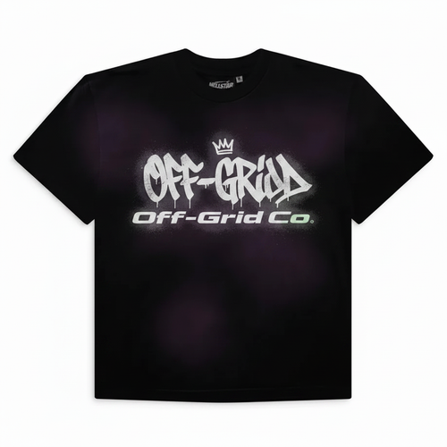 Off-Grid Co Street Tee front with graffiti logo